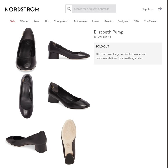 Tory Burch Elizabeth Black Leather Pumps Heels ~ Size 6.5 - Picture 10 of 12